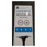 Black In-Ground Steel Mailbox Post