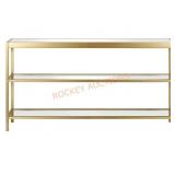 Gold and Glass Accent Table