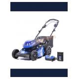 Kobalt battery operated lawn mower with batteries