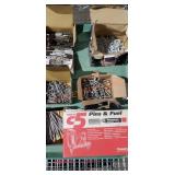 Tray Lot of Nails and Fasteners