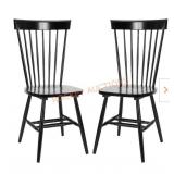 Riley Black Wood Dining Chair (Set of 2)