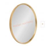 Medium Round Gold Art Deco Mirror (21.65 in. H x