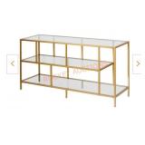 Winthrop 55 in. Brass Metal TV Stand Fits TVs Up