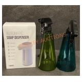 Automatic Soap Dispenser & Two Spray Bottles