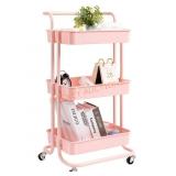 Utility Cart Rolling 3-Tier Storage Shelves