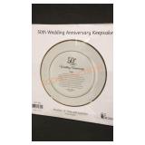 50th Wedding Anniversary Keepsake Plate