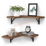 Homemaxs Corner Shelf Wall Mount of 2 Tier