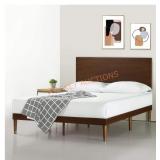 Zinus Deluxe Mid-Century Wood Platform Bed with