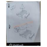 Kidkraft Outdoor Table & Bench Set W/cushions &