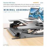 36" Black Desk Riser