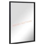 Black wood frame mirror, sold as is no returns