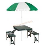 Stansport Picnic Table and Umbrella Combo