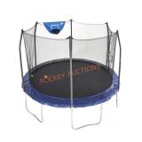 12 foot round trampoline with enclosure, sold as