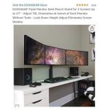 Triple monitor mount stand, sold as is no returns