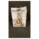 Tabletop Pyramid Glass Terrarium