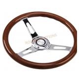 14inch Wood Steering Wheel with Horn