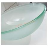 Frosted Tempered Glass Bathroom Vessel Sink