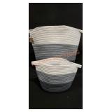 Set of Little Hippo Rope Baskets