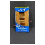 4"x10" Wood Flush Mount Floor Register