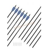 30" Pure Carbon Hunting Arrows