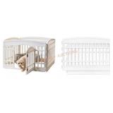 Iris 24" 4 Panel Pet Playpen with 2 Panel Add-On