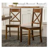 Walker Edison Solid Wood Farmhouse Dining Chairs