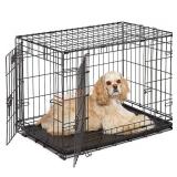 AmazonBasics Double Door Folding Metal Dog Crate,
