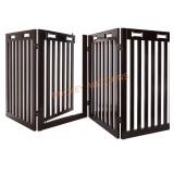 Arf Pets Free Standing Wood Dog Gate with Walk