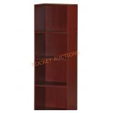 Hodedah Import 4 Shelf Bookcase, Mahogany