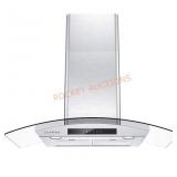 CIARRA Stove Vent Glass Range Hood 36"