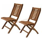 Set of 2 Outdoor Interiors Eucalyptus Folding