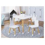 UTEX Kids Table with 4 Chairs Set