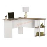 Ameriwood Home White L-Shaped Desk