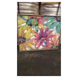 Natural Wooded Crazy Daisy Flower Wall Art
