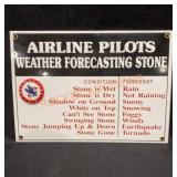 Porcelain Airline Pilots Sign & Magnet