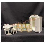 Miniature Wardrobe,table & 2 Chairs