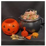 Halloween Cauldron & Pumpkin & More