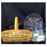 Longaberger Basket, Liner,divider Etc.