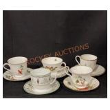 5 Cups & Saucers,limoges,mikasa,more