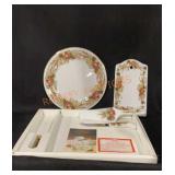 4 Piece Potcelain Cake & Cheese Set