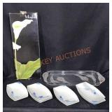 Mayfair,mikasa,blue & White Fish Plates