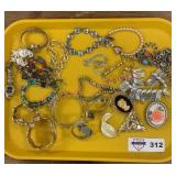 Tray Lot Jewelry And Watches
