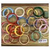 Tray Lot Vintage Bangle Bracelets