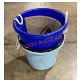 3 Large Plastic Tubs Approx 18"high