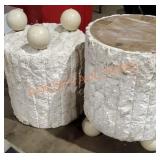 Set Of 2 Stone-like Tables