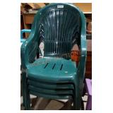 Set Of 4 Resin Patio Chairs