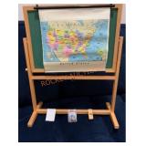 American Girl Chalkboard and Map
