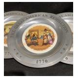 5 Metal Plates American Revolution