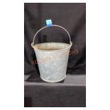 Prr Galvanized Pail Bucket Marked,10"