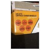 Office Chair Wheels, set of 5